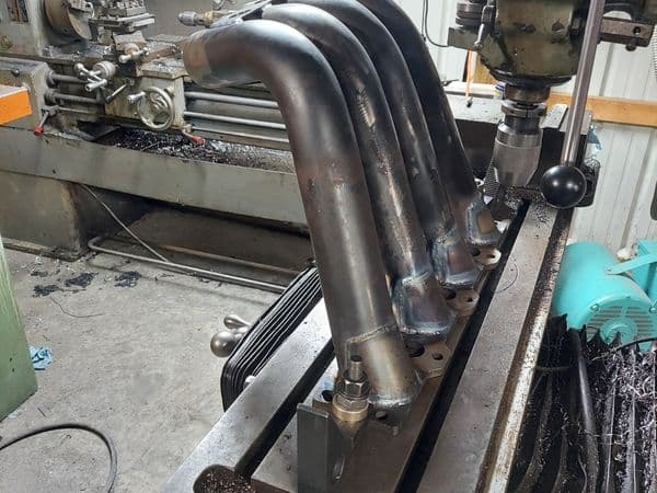 Custom tank with angled AN fittings